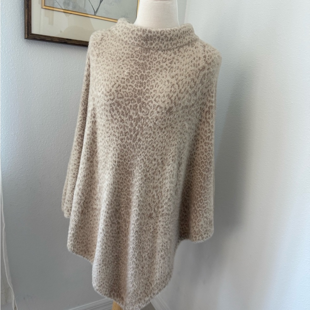 Chico's Animal Print Poncho - Cream